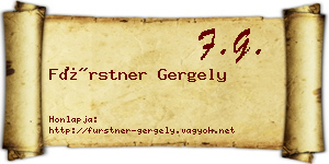 Fürstner Gergely névjegykártya